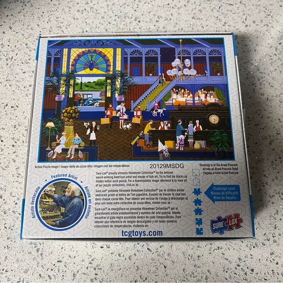 HOMETOWN COLLECTION 1000 Piece Jigsaw Puzzle Grand Peacock Hotel Fun Family Game - Picture 8 of 8